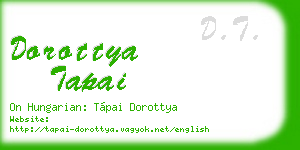 dorottya tapai business card